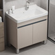 Dafifify Honeycomb Machine de lavage en aluminium Balcone de salle de bain Aluminium Armoire de salle de bain avec lavabo de salle de bain pour pavillon de salle de bain Ferme de lavage F828 Cabinet de lavage 100cm