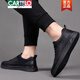 卡帝乐鳄鱼（CARTELO）全牛皮男鞋2025春秋季男士运动休闲皮鞋透气软底板鞋时尚百搭潮流 2603增高黑色 39
