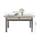 
Mingfu Shizhen Dining table, household thickened rock slab dining table and chair combination retractable solid wood dining table square and round dual-use dining table 690#