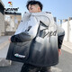 Woodpecker 2022 new Hong Kong style work jacket men's spring and autumn thin ins trendy brand loose casual jacket hooded top 16819 gray 180/2XL