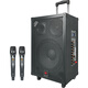 European and American sound outdoor audio karaoke dedicated three-way high-power professional singing live broadcast square dance performance high-quality large volume mobile drawbar Bluetooth portable speaker equipment 12-inch 263 drawbar 450W 2* wireless U-segment metal microphone + gift package
