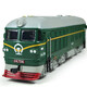 Dongfeng Lokomotive Simulationslegierung Legierung Modell Sound und Licht Return Classical Green Train Internal Combustion Kinder Jungen Spielzeugauto Modellmodell Dampf-Blue