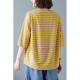 Jiandang Summer Clothing Fat MM Plus Size's Femen's Loose Literary V-Choquing Fashion Fashion Fashion Fashion Fashion 9735 Verde gran tamaño L [120-140Jin [Jin equivale a 0.5 kg]]]