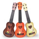 Kinder Anfänger Erwachsener Musikgitarre Simulation Medium Ukulele Gitarre Musikinstrument Klavier Baby Plastikspielzeug Graduierungssaison Geschenkanpassung Medium Love Gitarre - Off -White 44cm + Riemen Senden Tutorial + Strings + Strings +
