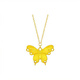 DL 1998 Fat Donglai same style 18K gold butterfly necklace 18k gold ancient filigree female yellow l gold pendant retro temperament lock brushed butterfly necklace