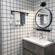 XMSJ small white brick bathroom kitchen wall tiles ceramic mosaic tiles toilet bathroom floor tiles restaurant nine-grid tiles 9715M lemon yellow 300*300 price per square meter unit price