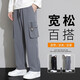战枫（zhanfeng）M-8XL特大码工装裤男春夏休闲束脚裤宽松腿粗加肥加大码胖子裤子 黑色9930款 7XL建议240-260斤