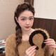 Wanyao Autumn and Winter Temperament Leopard Print Plush Headband Women's Teeth Face Wash Hair Pressing Headband High Skull Top Anti-Slip Broken Hair Organizing Hairpin Brown Plush Leopard Print Headband