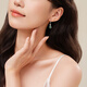 Chao Acer S925 Silver Jade Earrings for Women as a Gift for Mom, Chasing Light EES42700005 One Pair Birthday