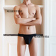 Z small underwear men's sexy breathable underwear men's low-waist personality trendy thong sports double thong youth tight buttocks revealing pants black XXL