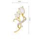 Coriander Cat's Eye Tulip Brooch Niche Elegant Pin Exquisite Suit Sweater Pin Accessories Corsage Tulip B05-302