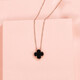 Fafanxi light luxury four-leaf clover necklace female gold net celebrity clavicle chain simple rose gold Chinese Valentine's Day 520 gift rose gold red agate
