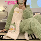 Modal Pyjamas für Frauen im Herbst und Winter, verdickter und warmer Korallenmerkt, können außen mit dreischichtiger Baumwollstudentin Flanell Home Wheel 7027 m [empfohlen, 90-100 Jin zu tragen [Jin gleich 0,5 kg]]]