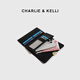CHARLIE&KELLI CK品牌包包女包2025新款简约钱包卡包长款手拿包生日礼物送女生 黑色【京仓配送 礼盒包装】