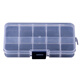 HENGJIA/Hengjia 10-grid 3-grid plastic transparent storage box fishing gear accessories box portable box wholesale 10 Gluya box (12.8*6.6*2.2cm-31g Ship according to the picture