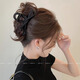 High-end large size hairpin for women 2024 new high-end hairpin back of head hairpin shark clip hairpin headdress coffee color