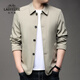 
Classic Car (LAOYECHE) Spring and Autumn New Jacket Jacket Men's Solid Color Lapel Solid Color Button Business Casual Jacket Daddy Suit AC1048 Khaki M