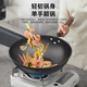 Kangbach iron wok uncoated deep nitrogen anti-rust fine iron wok flat bottom household frying spoon induction cooker gas stove universal 32cm