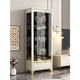 Zhen yiju moderno simple gabinete de vinos de vinos de vidrio pequeño gabinete de pintura contra el gabinete de almacenamiento de la sala de estar de la pared Gabinete vertical de lujo 1098#1.4 metros de largo