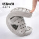Le Slippers Men's Summer Bathroom Leak Massage Quick-Drying Indoor Sandals Light Gray 42/43 (Suitable for 41-42)