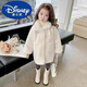 
Disney girls winter jacket new baby girl winter style warm long fur children new winter clothes trendy gray long fur jacket 120