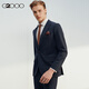 G2000 sheep wool blend men's shopping mall new anti-static business commuting suit trousers super 50% wool/anti-static-dark navy blue-fashion 46