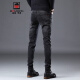 
AEMAPE jeans men's summer new black slim foot men's pants trendy brand pants men's high-end casual trousers men 1049 smoke gray 31