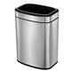 CCKO Trash Can Bathroom Toilet Living Room Bedroom Kitchen Office Stainless Steel Uncovered Large Square Trash Can 10L Square Trash Can [Sand Steel Color 9906]