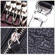 Sieben Wolfs echte Leder-Schlüsselbeutel für Herrengeschäft Casual Multifunktional Top Leder Schlüsselbund schwarz modische Taillenbeutel Schwarz schwarz