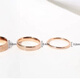 Fat Donglai quality 18K gold frosted plain ring Valentine's Day 18K rose gold female AU750 couple pair 4mm US size 7