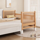 
Qiuying liftable beech wood splicing bed solid wood children's bed crib widened splicing large bed children's bed side splicing bed three-side side lift 5cm mattress + 7A antibacterial pure cotton bed circumference can lift length 200 wide 80 high 35 [60 guardrail]