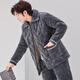 
Xuanduoqi pajamas men's three-layer thickened coral velvet cotton flannel warm home clothing set autumn and winter style C9903# black gray men [milk velvet] XL (125-145Jin [Jin equals 0.5 kg]) three-layer thickened