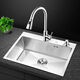 KOHLER (KOHLER) MANUEL DE CUISINE 4 mm Single Single 304 Basin de lavage épaissis en acier inoxydable sous Counter Lavage du bassin d'eau Bodet d'eau est bon 6545 avec un ensemble complet de robinet 6193