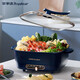 Rongshida electric hot pot 6L integrated household multi-functional cooking pot electric wok three-speed fire power adjustment electric heat pot grilled fish pot 6L Wuji temperature adjustment model
