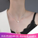 Xiaose single shell bead pendant student silver clavicle chain anniversary best friend mother sweater chain birthday gift for girlfriend and wife silver necklace female fashion jewelry light luxury confession souvenir A1Y807S925 silver 6mm shell bead necklace