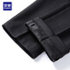 Luo Meng plus velvet thickened anti-wrinkle iron-free trousers men's elastic overalls business suit trousers straight-leg dad casual trousers