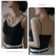 
Yu Zhaolin's small suspender vest for women wearing an inner and outer bra with chest pad base sexy spring and summer sports beautiful back white