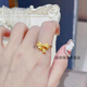 FPB bow lily of the valley ring for women 18k gold opening adjustable index finger niche design bow lily of the valley ring