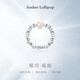 Amber Lollipop broken silver pearl ring women's ring index finger ring anniversary birthday gift for girlfriend and wife