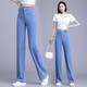 Qingqing Hua Tiansi-Denim-Hose für Frauen im Sommer Dünn 2025 Neue Frühlings- und Sommer-Herstellung lässige Hosen Eisseide Schlampe gerade Hosen 6628 Hellblau 3xl /31 (135-145jin [Jin gleich 0,5 kg]))