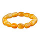 Ouchini Beeswax Style Bracelet Natural Raw Stone Amber Bracelet Chicken Oil Yellow Single Ring Russian Material Chinese Valentine's Day Gift 13-14g One item, one certificate, supports re-inspection