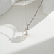 Tahiti akoya pearl pendant 18K gold diamond seawater pearl necklace for girlfriend akoya 8.5-9mm +925 silver chain