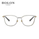 Tyrannosaurus (Bolon) Myopia Gläsen Katzen-Eye-Titan-Rahmen Metallgläser kann mit Anti-Blau-Strahlungsbrillen für Frauen BT1392 B12-Gold/Hellschwarzes Gesicht ausgestattet werden