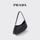 PRADA/Prada Gift Women's Cleo Glossy Leather Shoulder Bag Armpit Bag Women's Bag Black