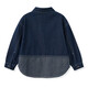 
ASK JUNIOR Boys Jacket 2025 Autumn Medium-Large Children's Denim Jacket Children's Contrast Coat Jacket Trend Blue 150