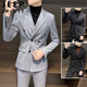 Jeep (JEEP) men's suit suit wedding high-end wedding groom slim fit lapel double-breasted casual small suit jacket black single suit M recommended 110Jin Jin is equal to within 0.5 kg