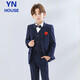 Yinuofang Kinderanzug Jungen Kleid 1. Juni Performance Kostüm Navy Blue Host Anzug
