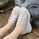 Spechts Sommer Mesh erhöhte alte Peking -Stoffschuhe weiche Sohle lässige Schuhe Hanfu Schuhe gesticktes Schuhe Chinesische Stil Frauenschuhe weiß 35 35