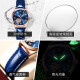 Swisss Swisss Swisss Swiss Watch Watch Женские механические часы Полностью автоматические водонепроницаемые светящиеся женские часы Hollow Diamond Set Watch Olevs-6636-голуба