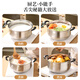 Yiyipai is suitable for household double-eared soup pot, thickened 316 stainless steel milk pot, porridge pot, small cooking pot, steaming pot, double bottom 316 antibacterial steel 26cm